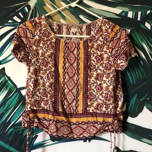 Patterned Crop Top